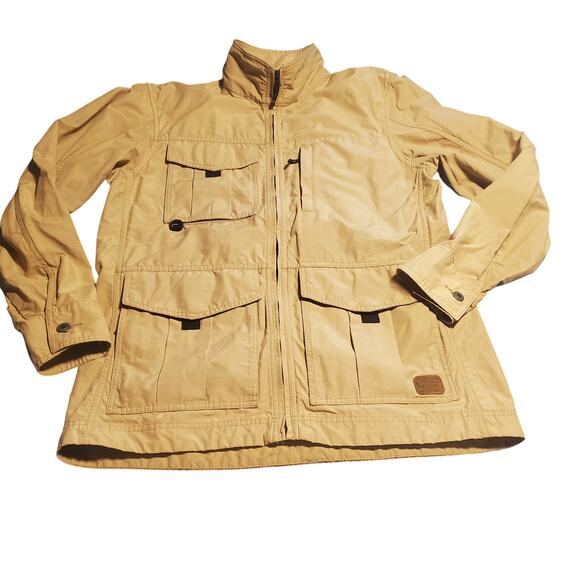 Eddie Bauer Size M Brown Barn Chore Jacket Ripstop Cotton Nylon Gorpcore Fishing - Picture 1 of 11
